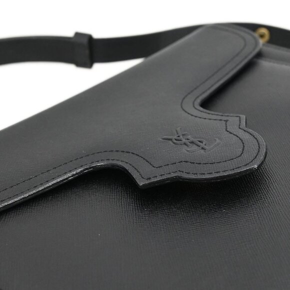 Yves Saint Laurent Black Leather Shoulder Bag 155215 - Picture 4 of 11